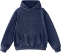Mens Hoodies Oversized Unisex Acid Wash Hoodie Heavyweight Fleece Vintage Cotton Sweatshirt Men Women Streetwear