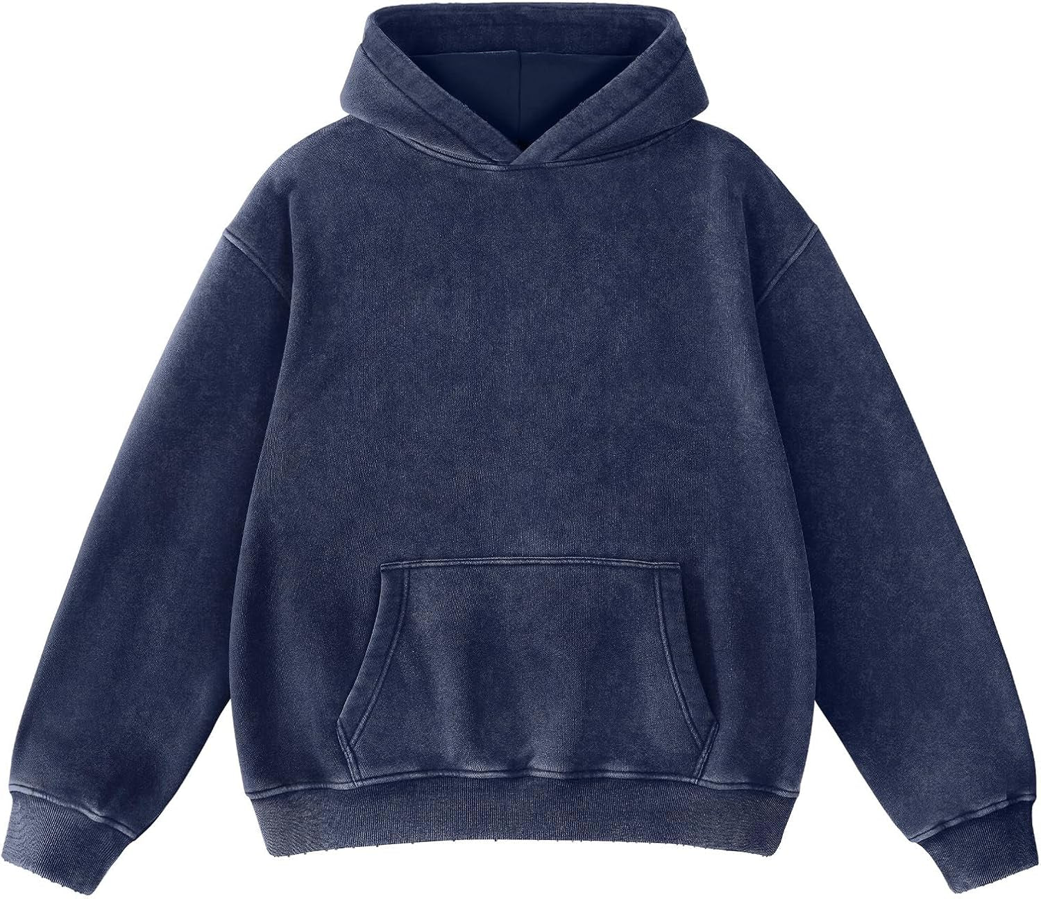 Mens Hoodies Oversized Unisex Acid Wash Hoodie Heavyweight Fleece Vintage Cotton Sweatshirt Men Women Streetwear