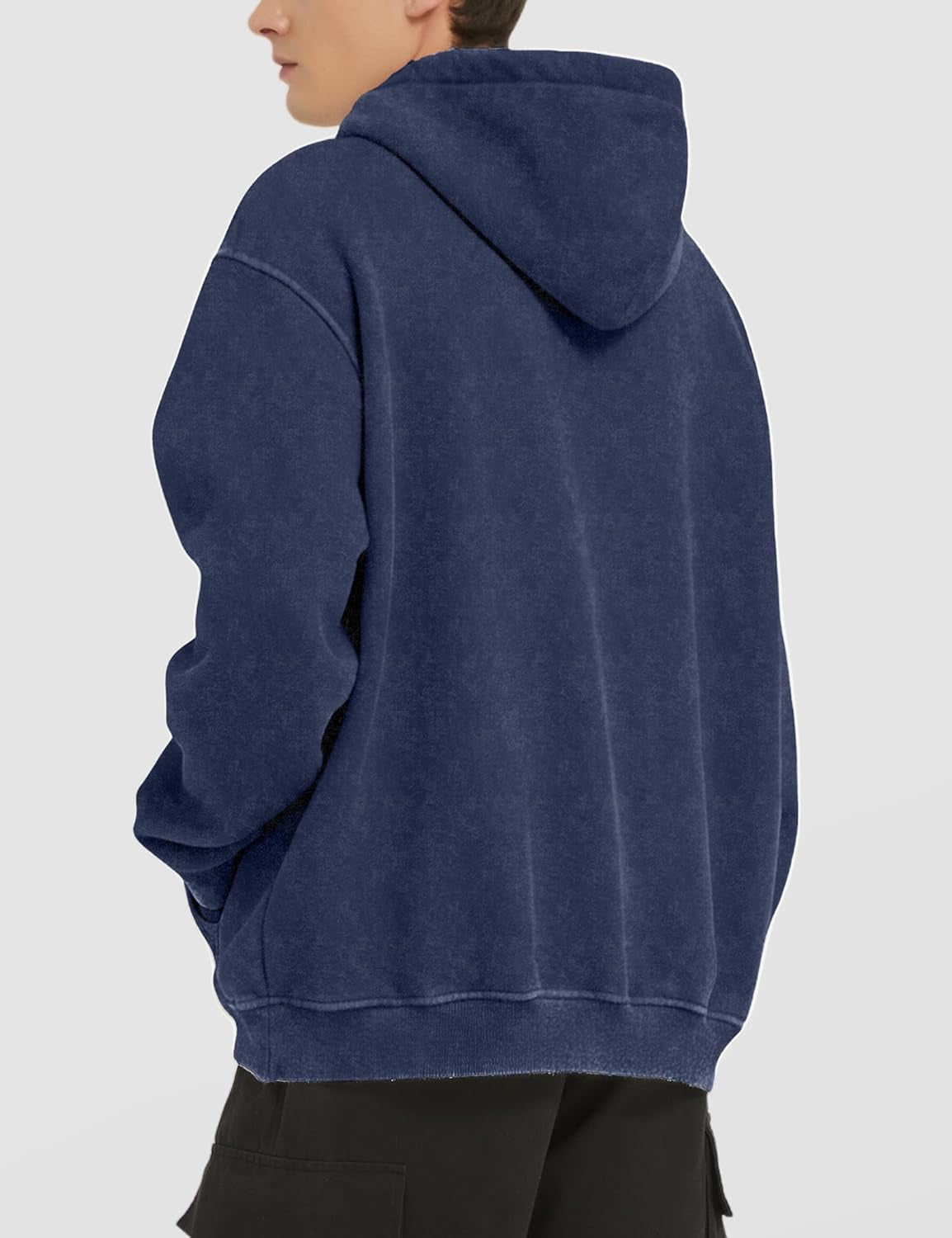 Mens Hoodies Oversized Unisex Acid Wash Hoodie Heavyweight Fleece Vintage Cotton Sweatshirt Men Women Streetwear