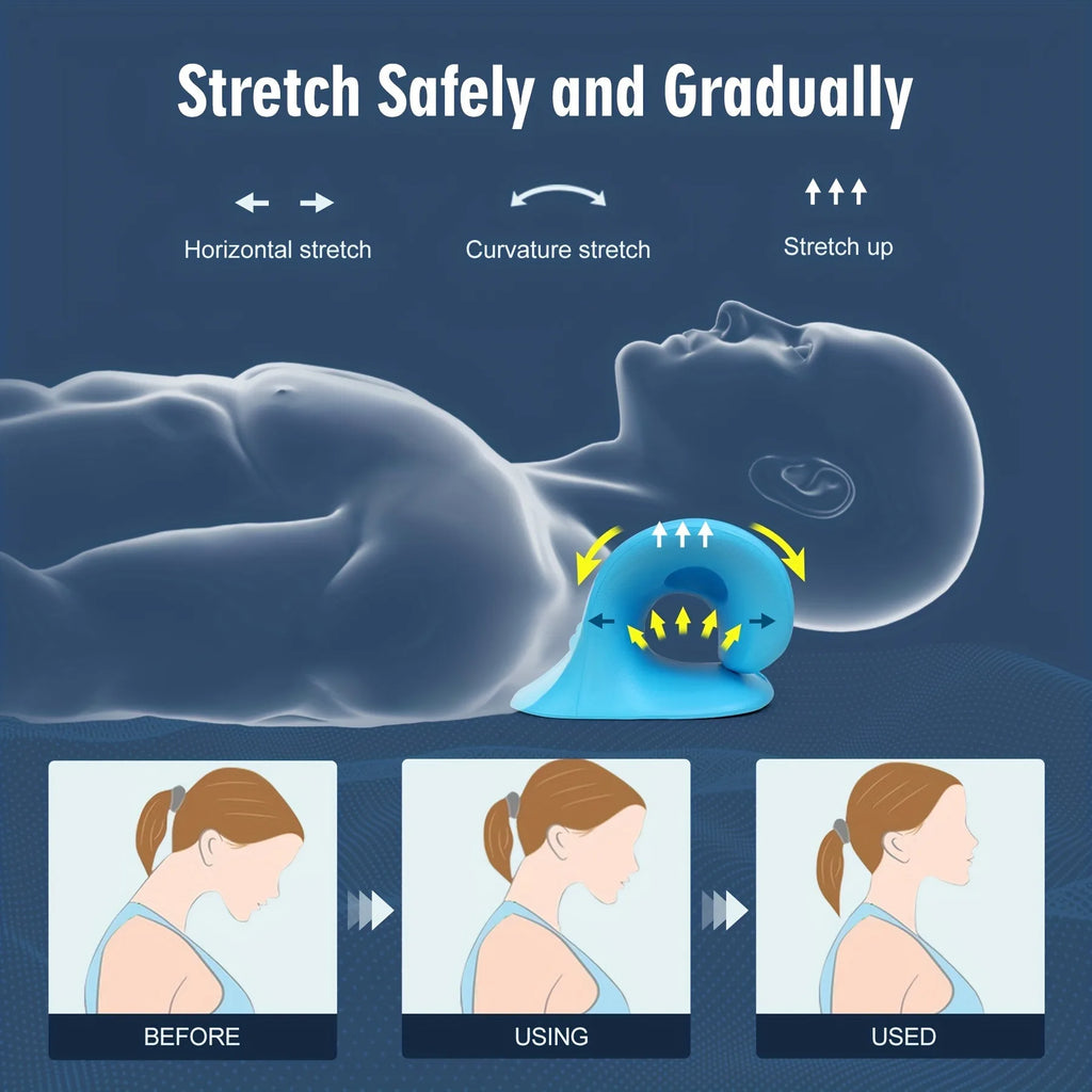 Eva Neck And Shoulder Relaxer, C-Shape Cervical Traction Device, Relax Spine Alignment, Chiropractic Pillow Stretcher Massager - AliExpress 66