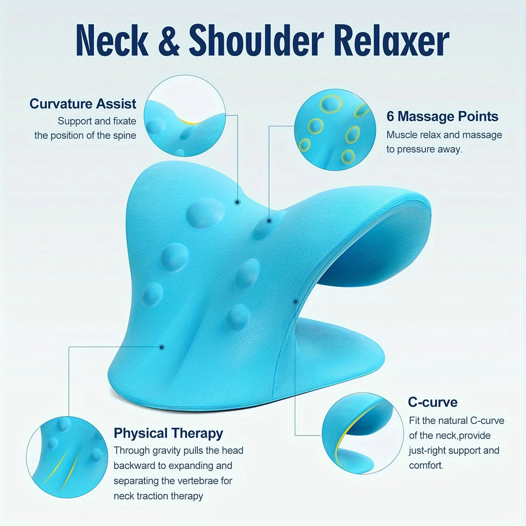 Eva Neck And Shoulder Relaxer, C-Shape Cervical Traction Device, Relax Spine Alignment, Chiropractic Pillow Stretcher Massager - AliExpress 66