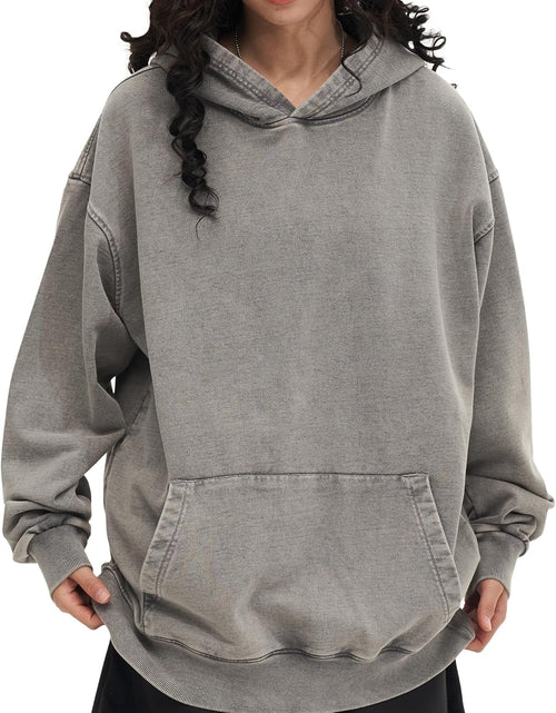 Men Hoodie Oversized Acid Wash Unisex Vintage Heavyweight Cotton Pullover Sweatshirt for Men Women Streetwear 2026